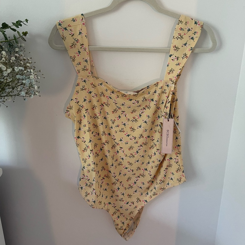 Yellow Floral Bodysuit
